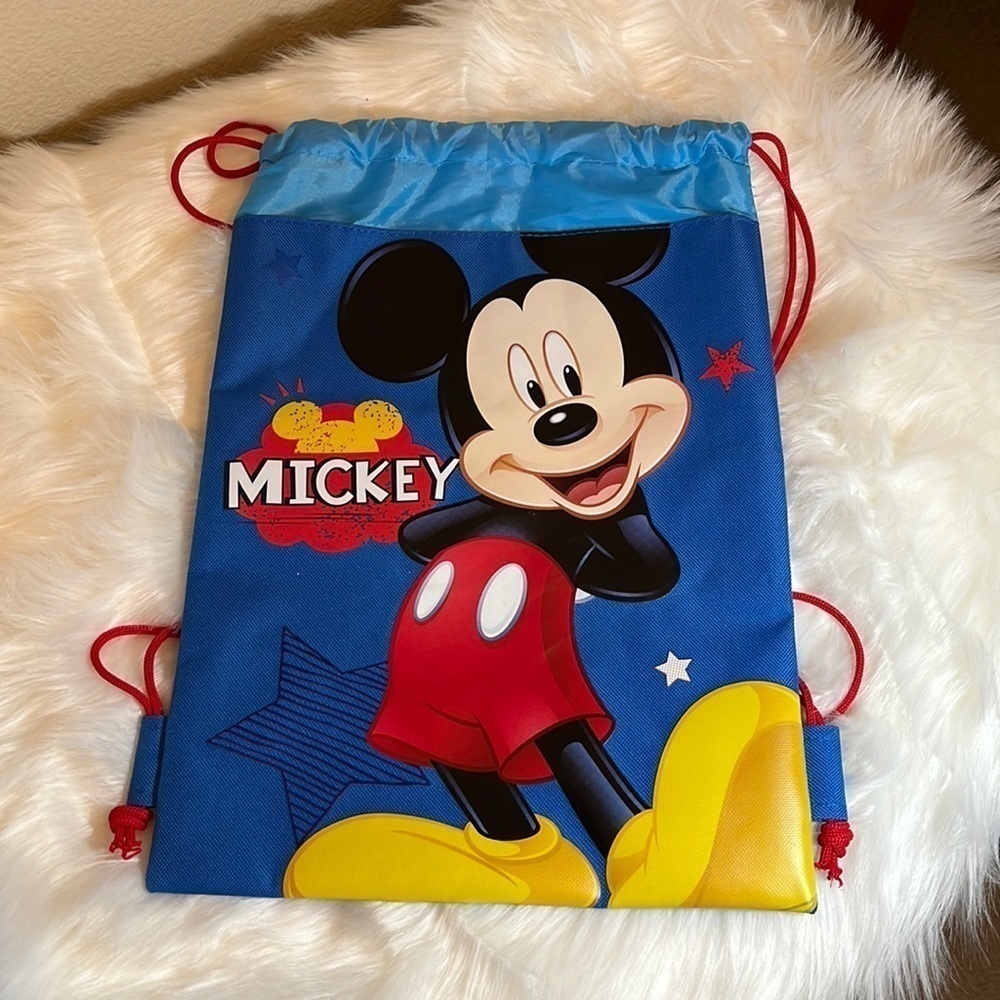 Mickey Mouse Drawstring Mini Backpack Bag Set - Picture 2 of 7